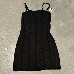 Black urban outfitters bari corset dress